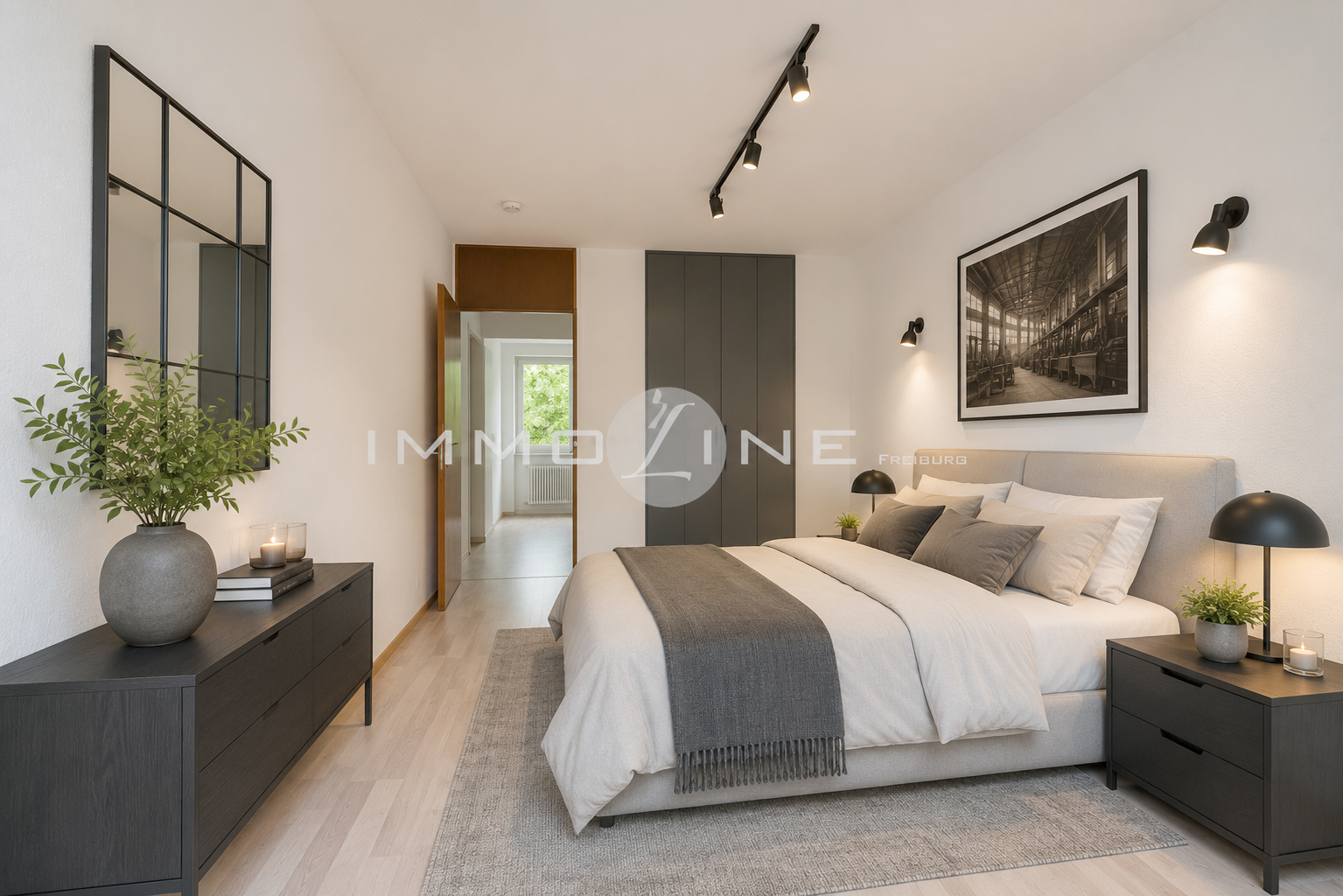 virtuelles Staging: Schlafzimmer (Westseite)