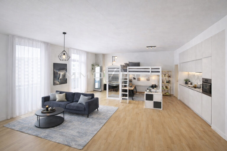 Loft mit 3-00 m Raumhöhe (digitale Visualisierung)